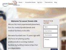 Tablet Screenshot of locumtenensusa.com